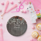 Assiettes En Carton Grange rustique Bois Texture Vieux Vieux Bourgogne (Fête)