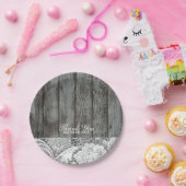 Assiettes En Carton grange rustique dentelle mariage campagnard occide (Fête)