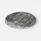 Assiettes En Carton grange rustique dentelle mariage campagnard occide (Angle)