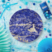 Assiettes En Carton Granit bleu, marbre bleu, pierre bleue (Fête)