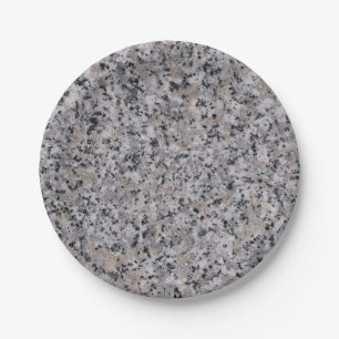 Assiettes En Carton Granit Rock Marbre moderne Noir et gris