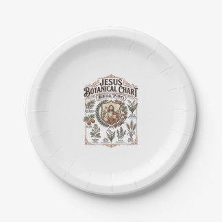 Assiettes En Carton Graphique botanique de Jésus Plantes bibliques Jés