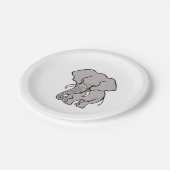 Assiettes En Carton Graphique cool - African ELEPHANT - Amoureux des a (Angle)