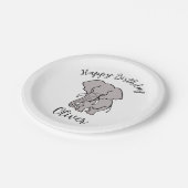 Assiettes En Carton Graphique cool ELEPHANT - Joyeux anniversaire - Fê (Angle)