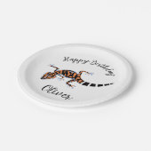 Assiettes En Carton Graphique cool - GECKO - Wildlife-Party (Angle)