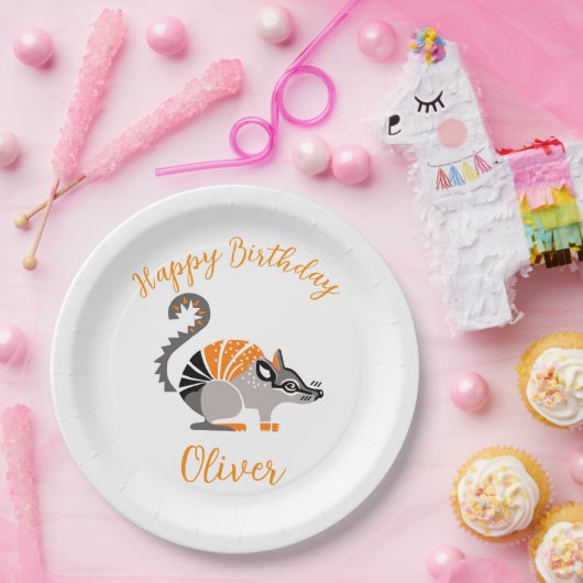 Assiettes En Carton Graphique cool - NOMBRE - Joyeux anniversaire - Fê (Fête)