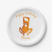 Assiettes En Carton Graphique cool ORANGUTAN - Joyeux anniversaire - F (Devant)