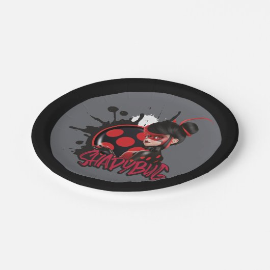 Assiettes En Carton Graphique de caractères de Shadybug à revers Mirac (Angle)