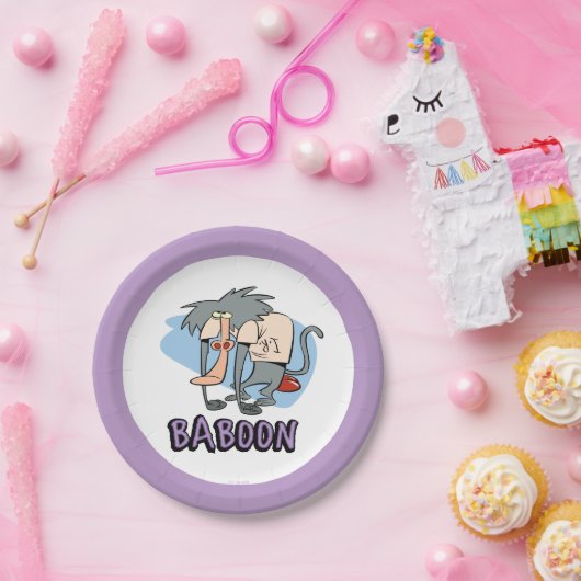 Assiettes En Carton Graphique de caractères I.R. Baboon (Fête)