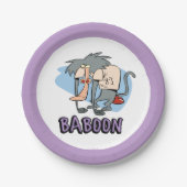 Assiettes En Carton Graphique de caractères I.R. Baboon (Devant)