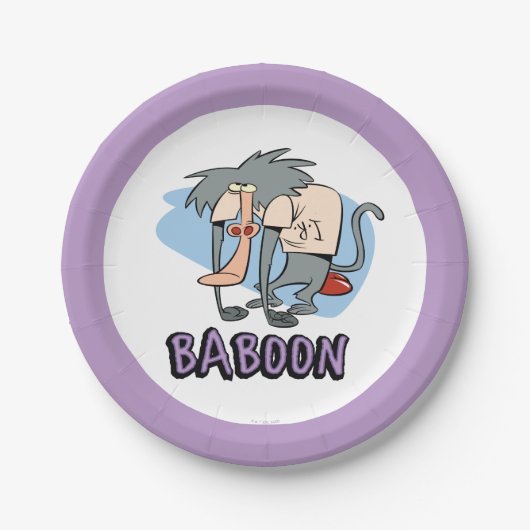 Assiettes En Carton Graphique de caractères I.R. Baboon (Devant)