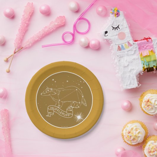 Assiettes En Carton Graphique de constellation HUFFLEPUFF™ (Fête)
