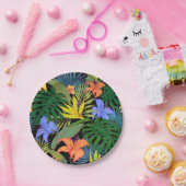 Assiettes En Carton Graphique de fleur d'Aloha de Hawaii tropical (Fête)