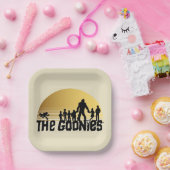 Assiettes En Carton Graphique de silhouette de coucher de soleil des G (Fête)