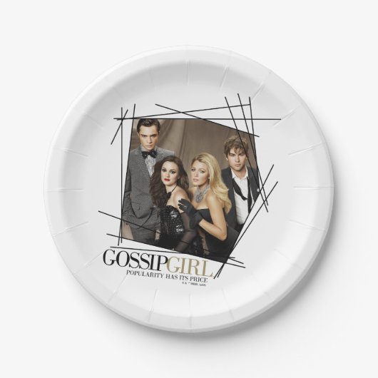 Assiettes En Carton Graphique du groupe de glamour Gossip Girl (Devant)