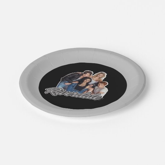 Assiettes En Carton Graphique du groupe Retro Riverdale (Angle)