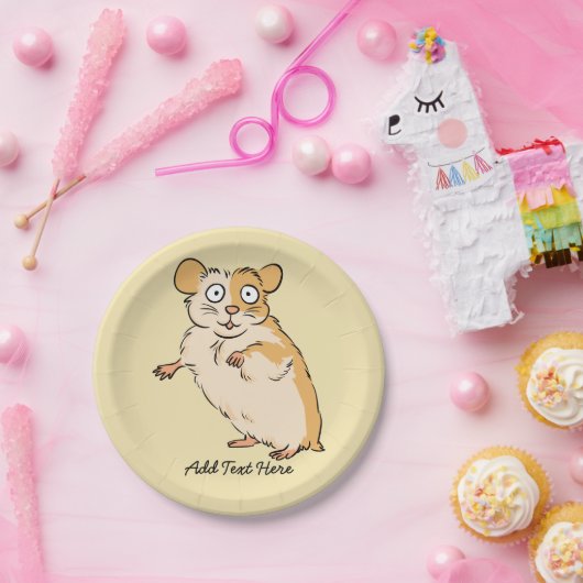 Assiettes En Carton Graphique fait sur commande mignon de hamster (Fête)
