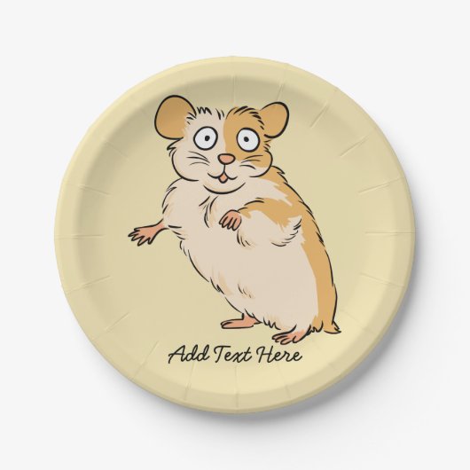 Assiettes En Carton Graphique fait sur commande mignon de hamster (Devant)