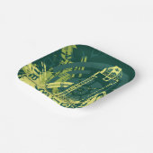 Assiettes En Carton Graphique Grunge City (Angulaire)