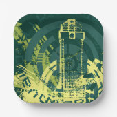 Assiettes En Carton Graphique Grunge City (Recto)