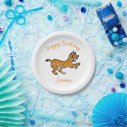 Assiettes En Carton Graphique joli LYNX - Faune - Fête (Fête)