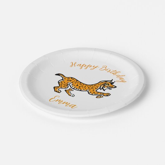 Assiettes En Carton Graphique joli LYNX - Faune - Fête (Angle)