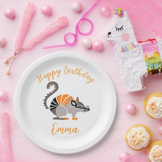 Assiettes En Carton Graphique mignon - NOMBRE - Animaux sauvages - Par (Fête)