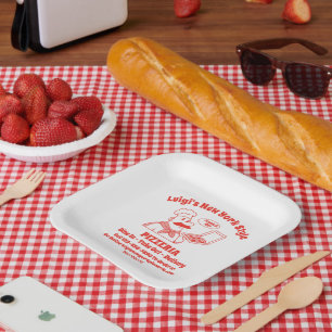 Assiettes En Carton Graphiques détaillés personnalisés pour restaurant