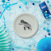 Assiettes En Carton Graphisme - CHIEN CHAUD - FROMAGE - Faune - Nature (Fête)