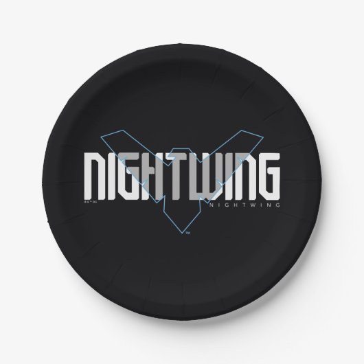 Assiettes En Carton Graphisme de nom Nightwing Hi-Tech (Devant)