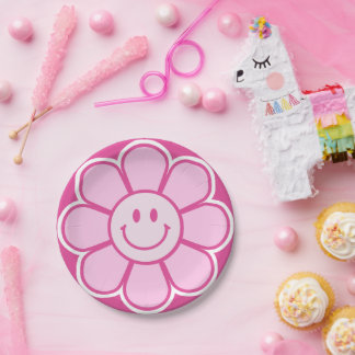 Assiettes En Carton Graphismes Joyeuse Fleur Excentrique