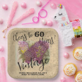 Assiettes En Carton Grappe d'aquarelle personnalisée Pays du vin 60e (Fête)