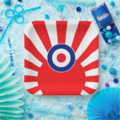 Assiettes En Carton Gras MOD cible Roundel sur Burst Japan (Fête)