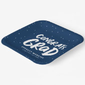 Assiettes En Carton Gras moderne grad marine bleu graduation (Angulaire)