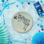 Assiettes En Carton Grasshopper avec chapeau supérieur (Fête)