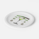 Assiettes En Carton GRASSHOPPER Cocktail Recette Art (Angle)