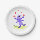 Assiettes En Carton Grasshopper violet Jongler amusant Créature (Devant)