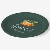 Assiettes En Carton Grateful Thanksgiving Citrouille Personnalisé (Angle)