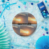 Assiettes En Carton Gratitude (Fête)