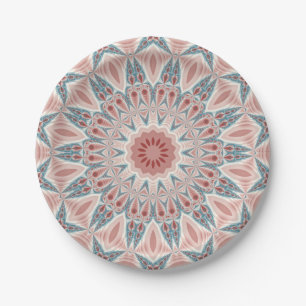 Assiettes En Carton Grattez moderne Kaleidoscope Mandala art fractal