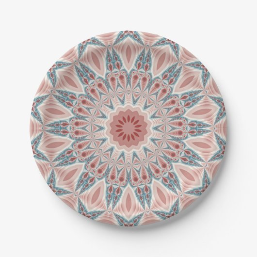 Assiettes En Carton Grattez moderne Kaleidoscope Mandala art fractal (Devant)