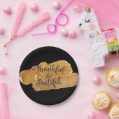 Assiettes En Carton Gratuit et gracieux Faux Gold Paint Thanksgiving (Fête)