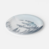 Assiettes En Carton Gray Mountain Wilderness Winter Wedding Custom (Angle)
