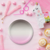 Assiettes En Carton Gray rose ombre (Fête)