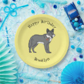 Assiettes En Carton Gray wolf with pipe cartoon (Fête)