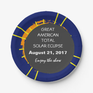 Assiettes En Carton Great American Total Solar Eclipse personnalisable