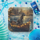 Assiettes En Carton Great Dane Christmas Festive Voyage (Fête)