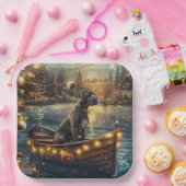 Assiettes En Carton Great Dane Christmas Festive Voyage (Fête)