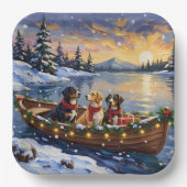 Assiettes En Carton Greater Swiss Mountain Dog Christmas Boat Holiday (Recto)