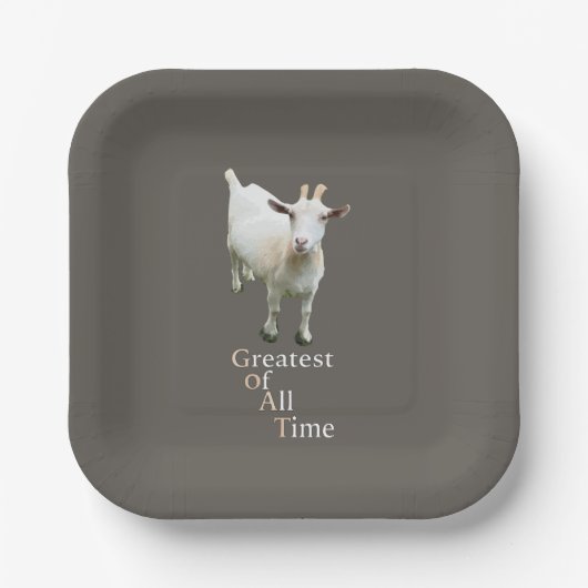 Assiettes En Carton Greatest of all time Goat (Recto)